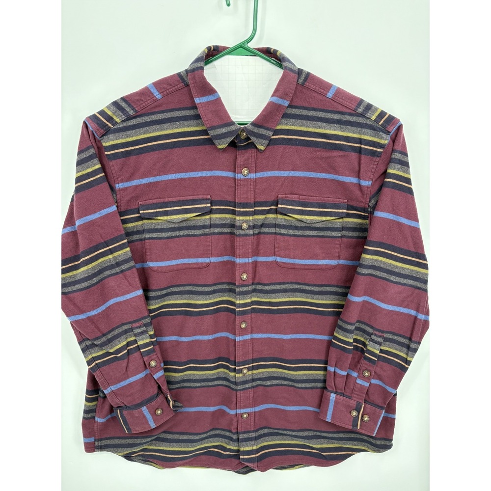 Duluth Trading Co Men's Burlyweight Chamois Long Sleeve Flannel Work Shirt, 2XL - Picture 1 of 6